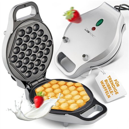 Clatronic® Gaufrier pour gaufres à bulles tendance | Gaufrier à bulles avec fonction rotative à 180° pour des résultats de cuiss