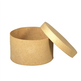 Rayher 67035000 Boîte en Papier mâché FSC recyclé 100% Rond Hauteur 7 cm Diamètre 11 cm