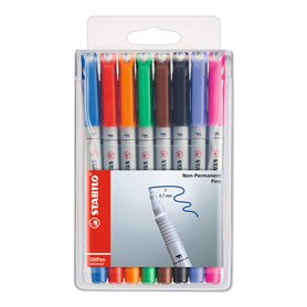 STABILO OHPen - Marqueur - Pochette x 8 marqueurs (encre non-permanente/pointe fine 0