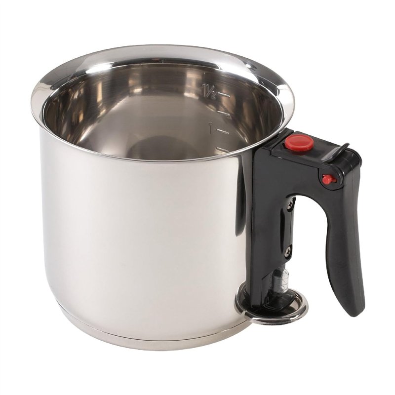 BAUMALU - Saucière Bain-Marie - Acier Inoxydable 18/10 Haut de Gamme - Tous Feux dont Induction - Triple Fond Diffuseur - Gradua