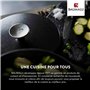 BAUMALU - Saucière Bain-Marie - Acier Inoxydable 18/10 Haut de Gamme - Tous Feux dont Induction - Triple Fond Diffuseur - Gradua