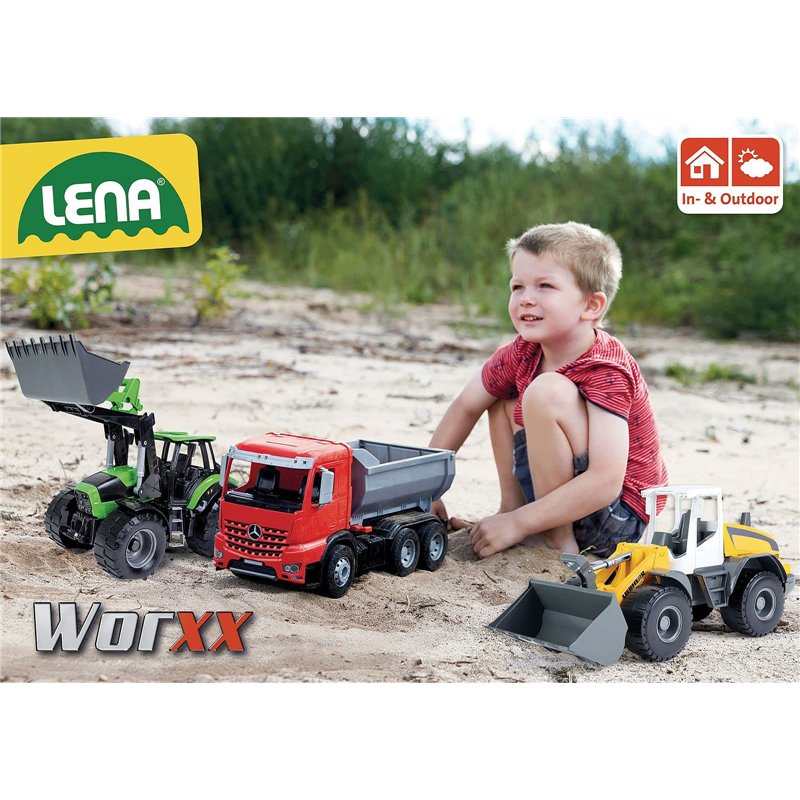 Image secondaire de Lena 04610 - Worxx Muldenkipper Mercedes Benz Arocs, ca. 45 cm, Véhicule de chantier pour enfants à partir de 3 ans, robuste cam