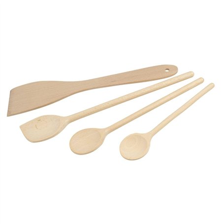 Fackelmann 31125 Set de 4 ustensiles de cuisine en bois