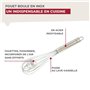 Fackelmann Fouet de Cuisine en Acier Inoxydable - Fouet Boule de Pâtisserie, Argent, 26,5 cm