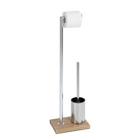 WENKO Serviteur WC 2en1 Brosse WC et dérouleur papier toilette