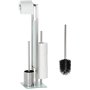 WENKO Combiné WC Rivalta et Brosse Rechange| 3 en 1 | Brosse WC Dérouleur Papier Toilette | Stockage Papier | Tête de Brosse rem