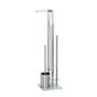 WENKO Combiné WC Rivalta et Brosse Rechange| 3 en 1 | Brosse WC Dérouleur Papier Toilette | Stockage Papier | Tête de Brosse rem