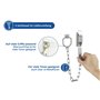Maximex Chaîne poignée de porte verrouillable, Argent mat