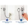 Maximex Chaîne poignée de porte verrouillable, Argent mat