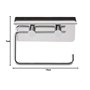 WENKO Dérouleur papier WC avec tablette acier inox Brillant