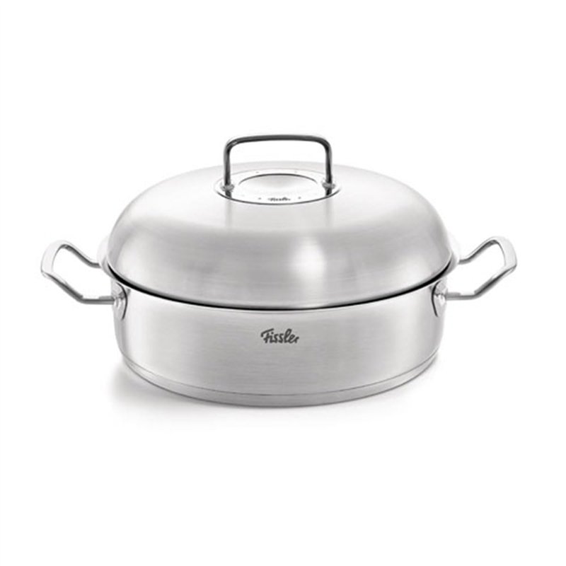 Fissler Original-Profi Collection Cocotte en Acier Inoxydable (4,8 l – Ø 28 cm), Sautoir Rond avec Couvercle Métallique – Compat