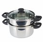 Axentia 220690 Cuiseur Vapeur à 2 Niveaux Métal Argent 20 cm