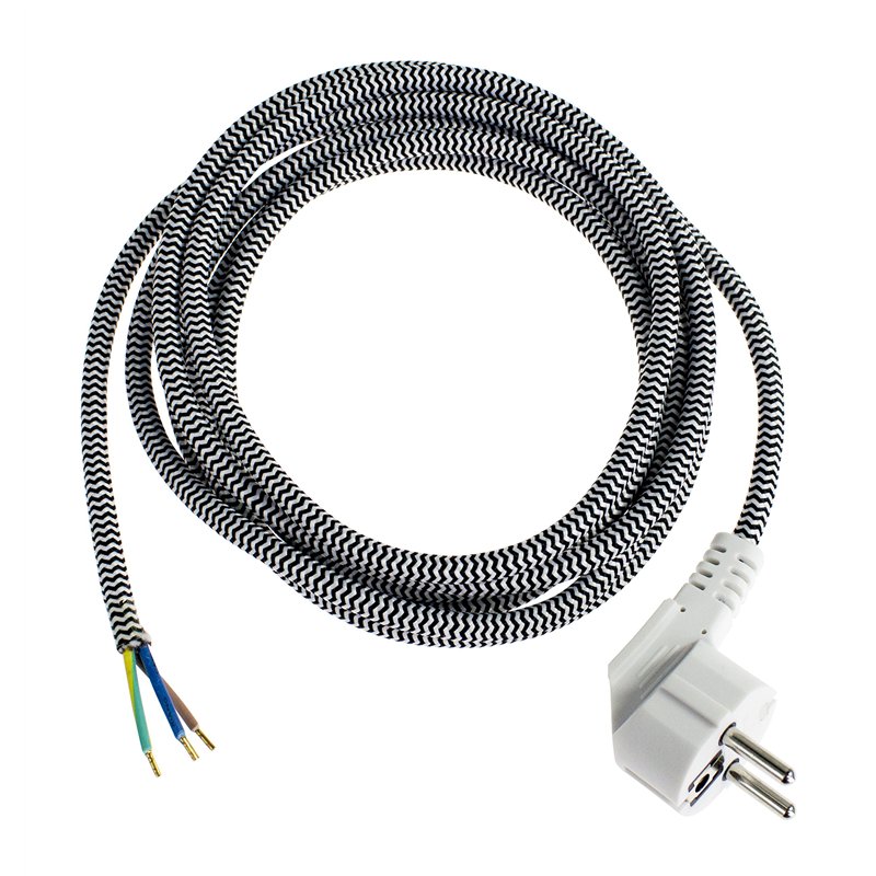 as - Schwabe 87202 cordon pour fer à repasser 3 x 1,0 mm Blanc