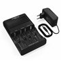 ANSMANN Chargeur de Pile USB Powerline4Ultra (1 PCE) – Chargeur pour 1 à 4 Piles NiMH AA/AAA/C/D & Li-ION 10440 à 26650 – Charge