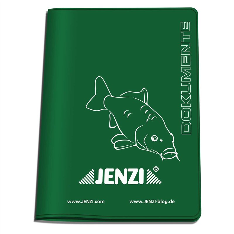 Porte-documents Jenzi pour permis de pêche, vert, A4, 3 trous
