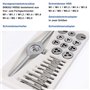 GSR PROFI Set de tarauds miniatures | 30 pièces | Métrique | Tarauds HSS-G M1-M2,5 | Filières métriques | Porte-filières | Bague