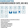 a+s Albrecht & Schulte Jeu de 32 tarauds métriques M3-M12 | tarauds manuels + taraud + filière + tourne-filière réglable + porte