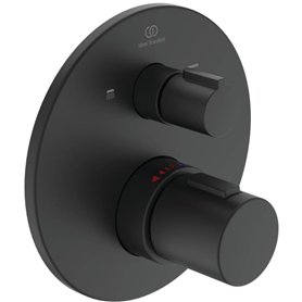Ideal Standard CERATHERM T100 Ensemble Thermostatique Bain Douche Rond Encastré Corps et Façade Inverseur Deux Sorties Finition