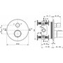 Ideal Standard CERATHERM T100 Ensemble Thermostatique Bain Douche Rond Encastré Corps et Façade Inverseur Deux Sorties Finition 