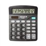 Genie 225 BD Calculatrice de bureau 12 chiffres Dual-Power (Solar et batterie) Design compact Noir