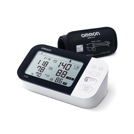 OMRON OMH7361-E Tensiomètre brassard électronique Intelli It connecté M7 Noir/blanc