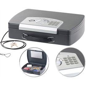 Coffre-fort de voyage en acier pour documents A4 avec serrure électronique [XCase]