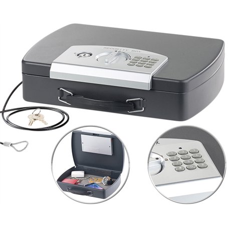 Coffre-fort de voyage en acier pour documents A4 avec serrure électronique [XCase]