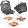 Appareil à croque-monsieur 800 W avec fonctions gaufrier et grill de table [Rosenstein & Söhne]