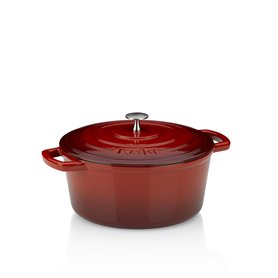 Kela 11948 Cocotte en Fonte Emaillée Ronde