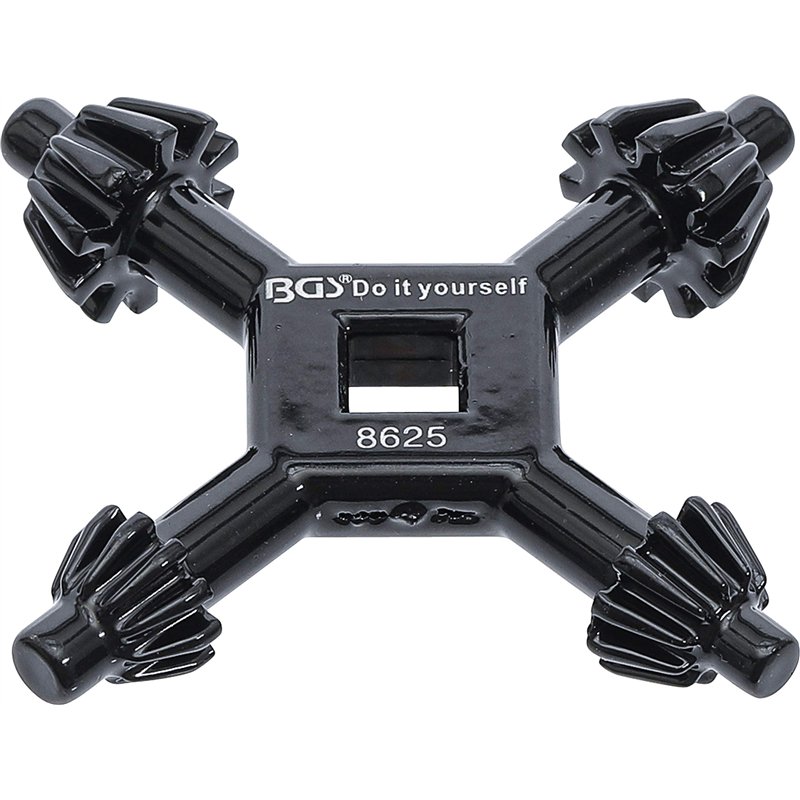 BGS Diy 8625 | Clé en croix-de mandrin | universelle | Ø 4/5,5/6 / 7 mm