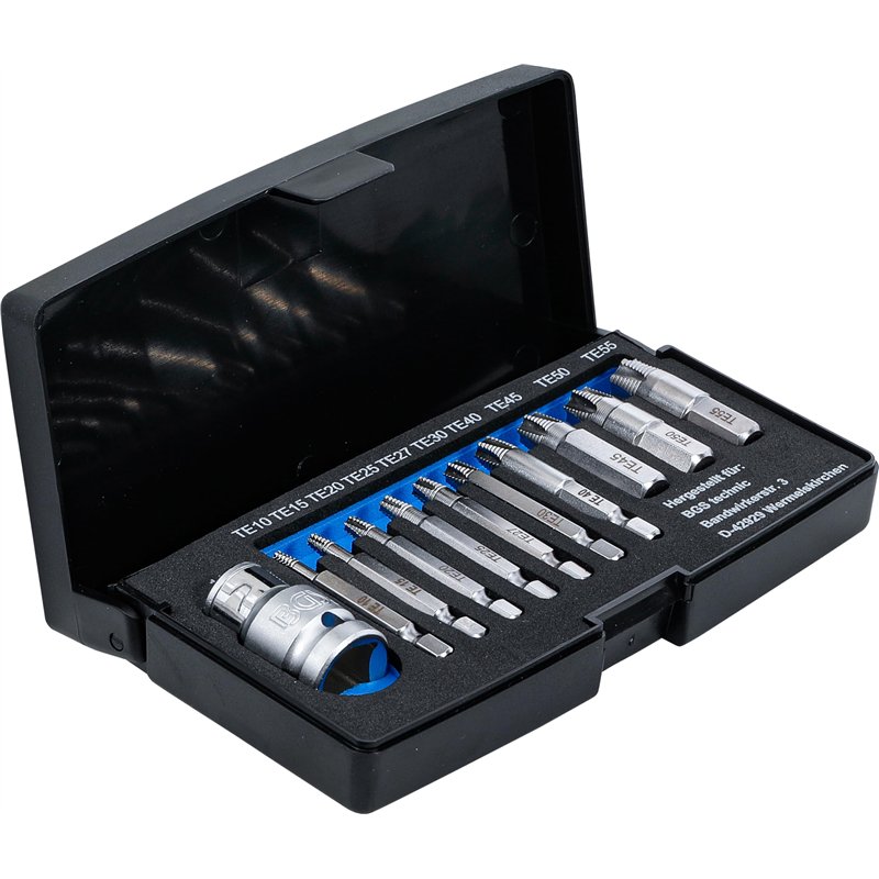 Image secondaire de BGS 9170 | Jeu d'extracteurs de vis | pour profil T défectueux (pour Torx) T10 - T55 | 11 pièces