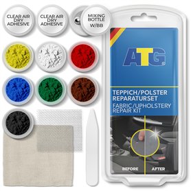 ATG® Kit Reparation Siege Auto Tissu - Kit réparation de Tapis siège Auto et sièges d'auto pour Votre Voiture - 13 pièces Multic