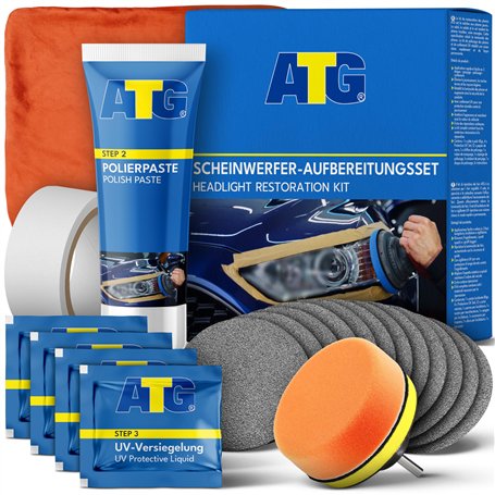 ATG® Renovateur phare voiture - Kit rénovation phare voiture pour une clarté durable et une visibilité optimale - Kit renovation