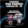 Halder 3017.051 50 Maillet : 40 W/surdimensionné souple en caoutchouc Bleu et Superplastic visage inserts,
