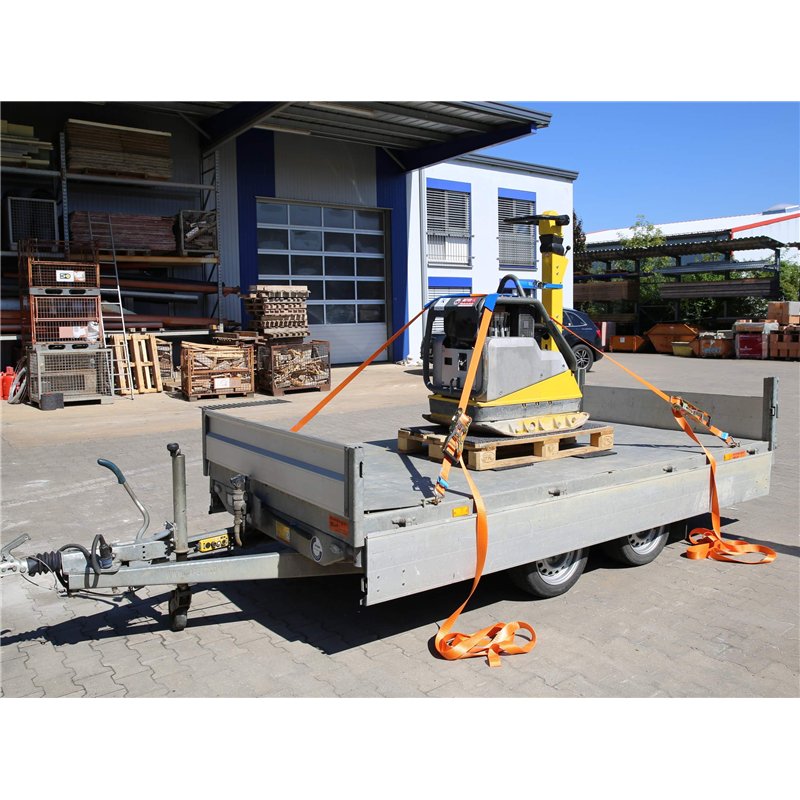 Image secondaire de Braun Sangle d'arrimage 2 pièces à cliquet et crochets bord de rive 4000 daN Orange 8 m x 50 mm