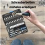 SW-Stahl 07748L Jeu de clés à douille hexagonales 1/4" - Coffret à outils 48 pièces - Petite boîte à cliquet pour voiture - Boît