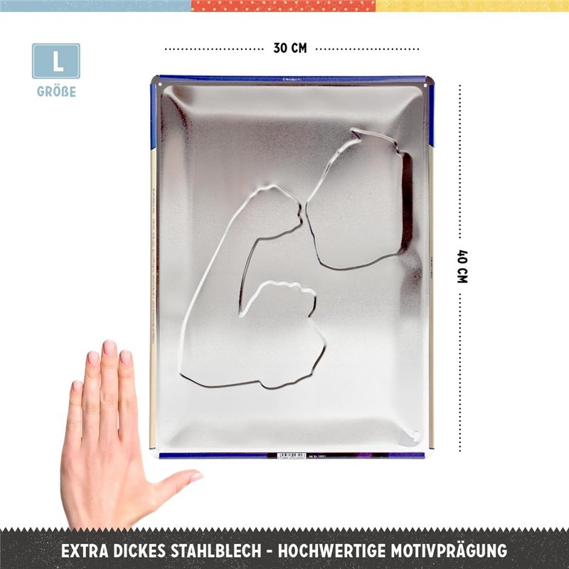 Image secondaire de Nostalgic-Art Plaque vintage USA – We can do it – Idée de cadeau pour les femmes, en métal, Design retro pour la décoration, 30 