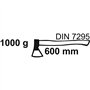 Connex COX855800 Manche de hache 800 mm 1400 g - 1600 g