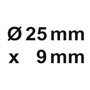 Connex COXT675006 Filière HSS M6, Argent, 25 x 9 mm