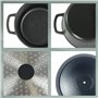 kela 12472 Cocotte en Fonte émaillée Ronde avec Couvercle, Bonne Conservation de la Chaleur, Compatible avec induction, 5 L, Noi