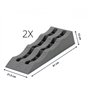 BERGER | Lot de 2 Cales Rampe de Levage 3 | Hauteurs 40/70/100 mm 3,5 T | Surface antidérapante Cale | Camping-Car Caravane Van 