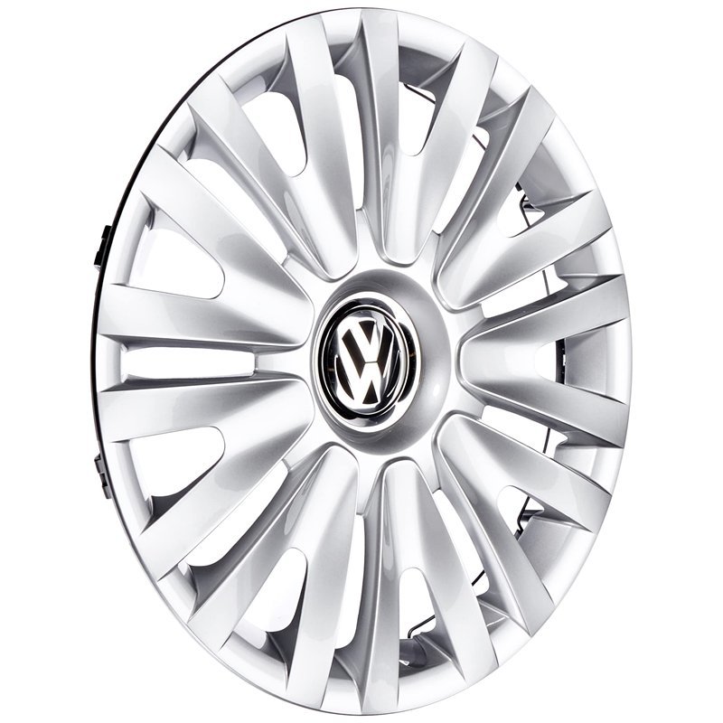 Volkswagen 5K0071455 Jeu d'Enjoliveur, Argent Brillant, 15 Pouces