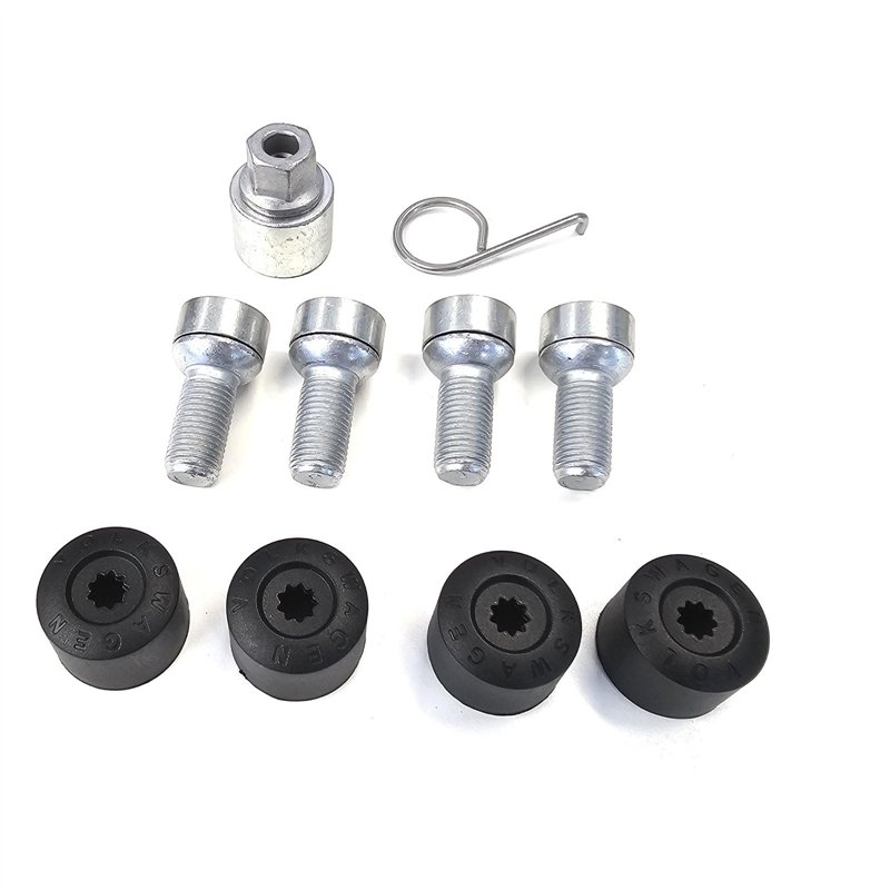 Volkswagen 000071597D Lot de 4 boulons de roue M14 antivol de roue