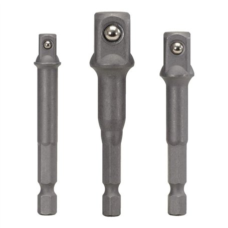KS Tools - 514.1105 - Jeu de 3 adaptateurs porte-douilles - 6 pans - 1/4" - 3/8" - 1/2"