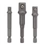 KS Tools - 514.1105 - Jeu de 3 adaptateurs porte-douilles - 6 pans - 1/4" - 3/8" - 1/2"