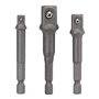KS Tools - 514.1105 - Jeu de 3 adaptateurs porte-douilles - 6 pans - 1/4" - 3/8" - 1/2"