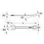 KS Tools 517.0613 Clé mixte coudée CLASSIC 13 mm