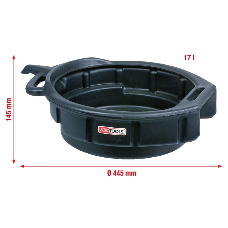 Image secondaire de KS TOOLS 150.9360 Bac de récupération en matière plastique pour huiles 17L One Size