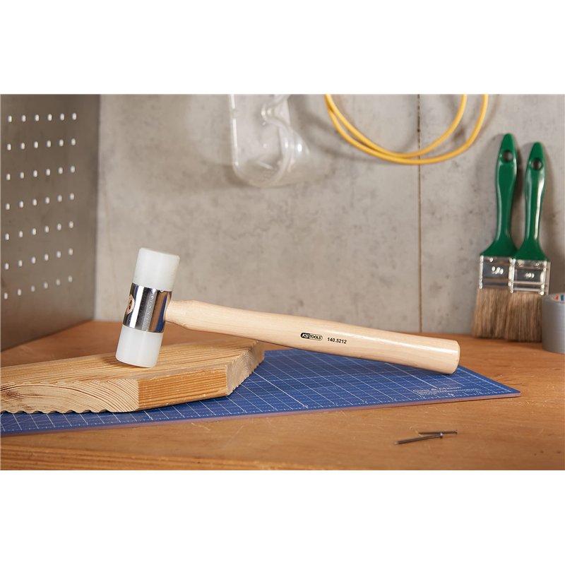 Image secondaire de KS TOOLS 140.5212 Maillet à embout nylon 340g - tête Ø35mm - avec manche frêne galbé Multicolore Taille Unique