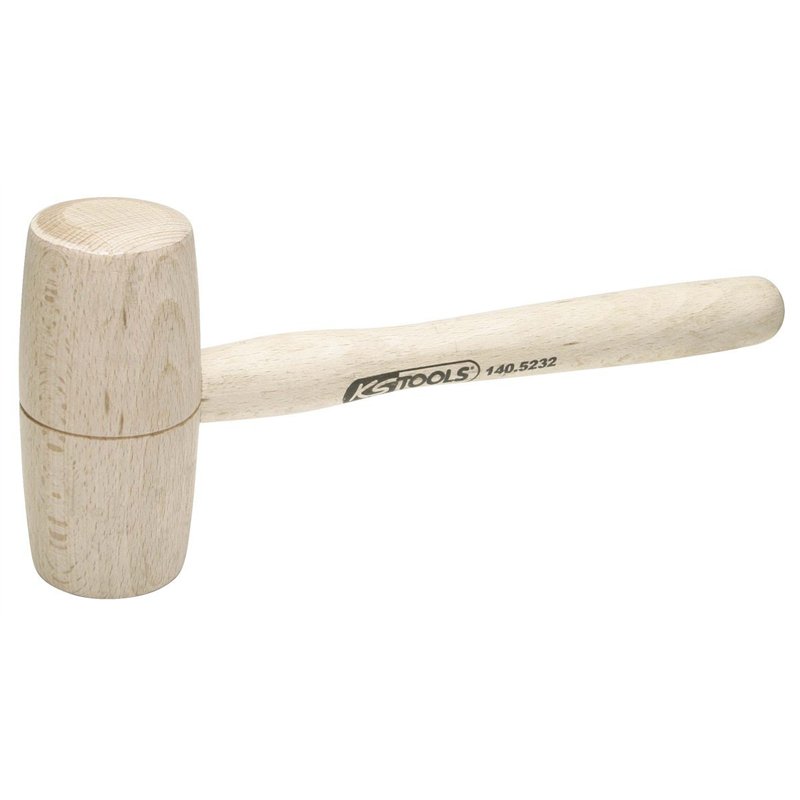 Maillet bois 300g - tête Ø60mm - avec manche frêne galbé